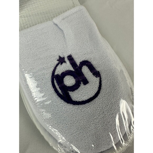 Planet Hollywood Logo Resort Cancun Unisex OS Spa Slippers Sandals White Purple - Picture 2 of 6